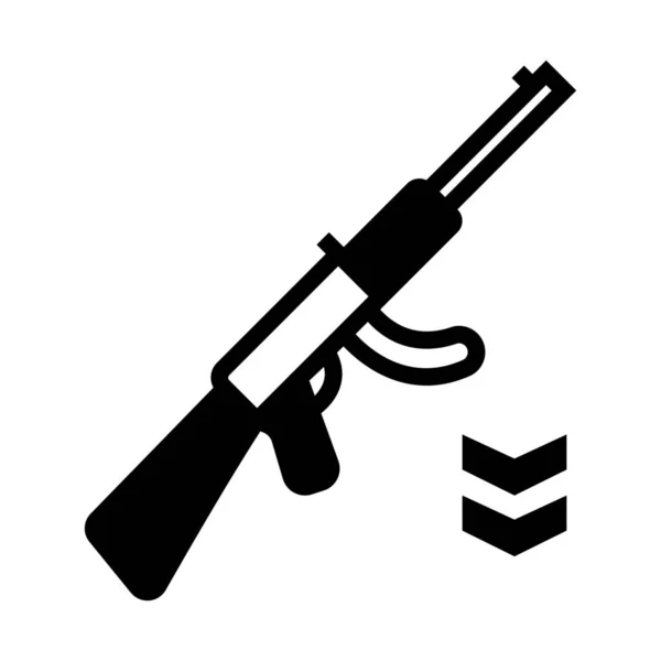 Conflicto Del Ejército Icono Noticias Conflicto Estilo Sólido — Vector de stock