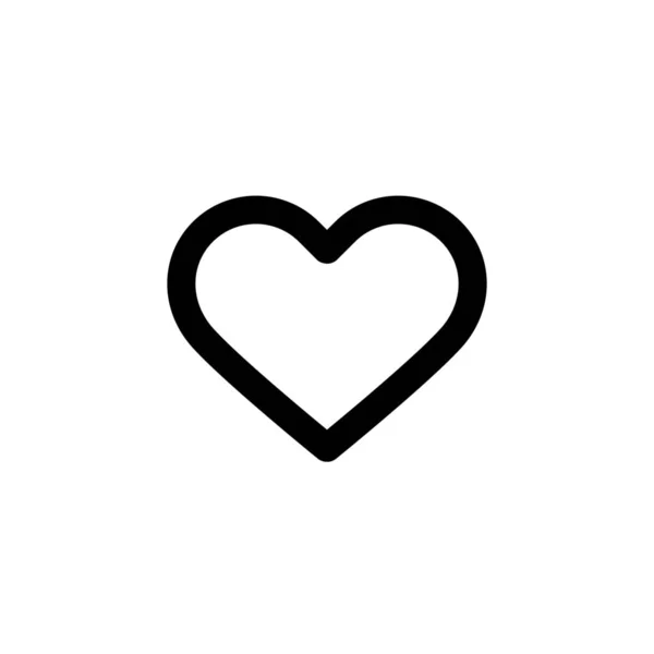 Favorite Heart Icon Outline Style — Stock Vector