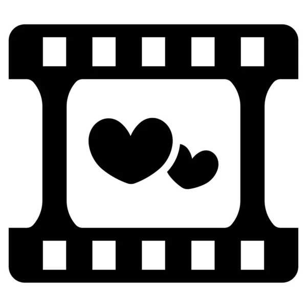 Film Şeridi Evlilik Filmi Simgesi — Stok Vektör