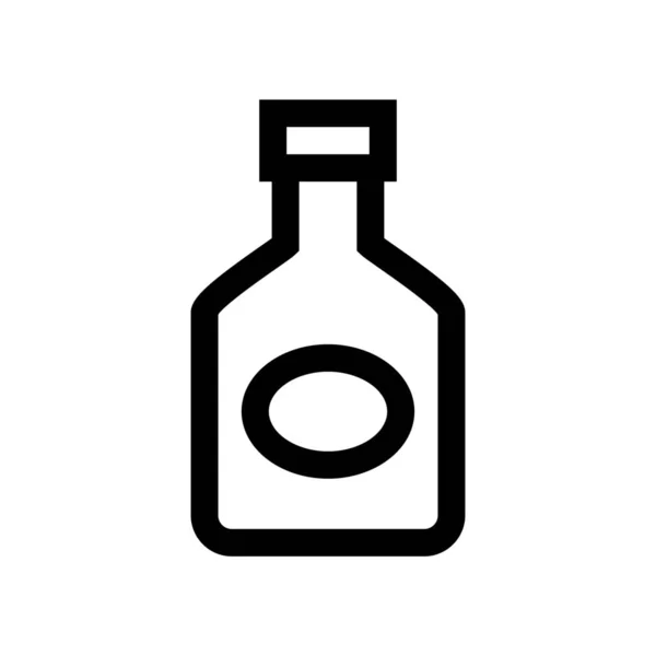 Flaschen Ketchup Symbol Outline Stil — Stockvektor
