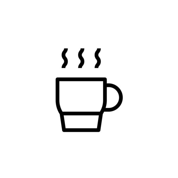 Иконка Кофе Брейк Кафе Стиле Outline — стоковый вектор
