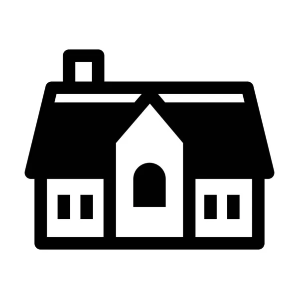 Propiedad Casa Icono Propiedad Estilo Sólido — Vector de stock