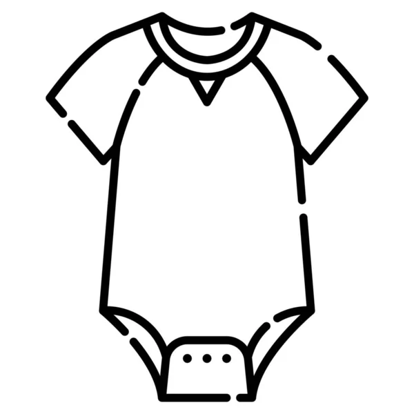 Odzież Baby Body Suit Ikona Stylu Zarys — Wektor stockowy