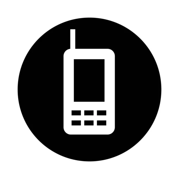 Teléfono Celular Icono Del Teléfono Móvil Estilo Sólido — Vector de stock