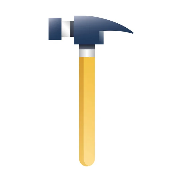 Carpenter Construction Hammer Icon Smooth Style — Stock Vector