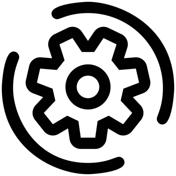 Cog Cogwheel Engine Icon Outline Style — Stock Vector