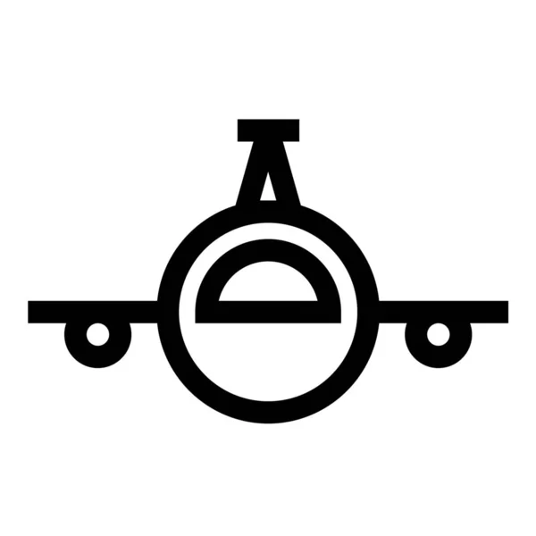 Avión Avión Vuelo Icono Estilo Esquema — Vector de stock