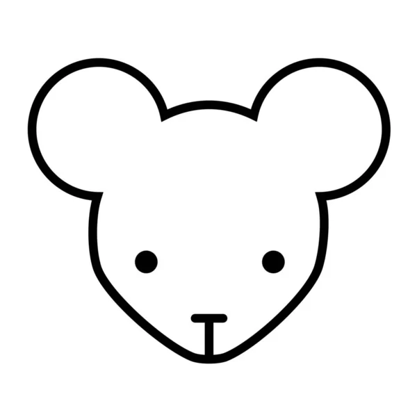 Animal Mouse Icon Outline Style — 스톡 벡터