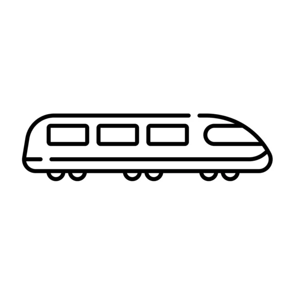 Icono Del Metro Lineal Tren Eléctrico Estilo Esquema — Vector de stock