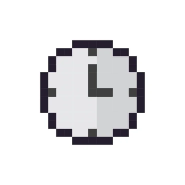 Uhr Abklingzeit Symbol Pixel Stil — Stockvektor