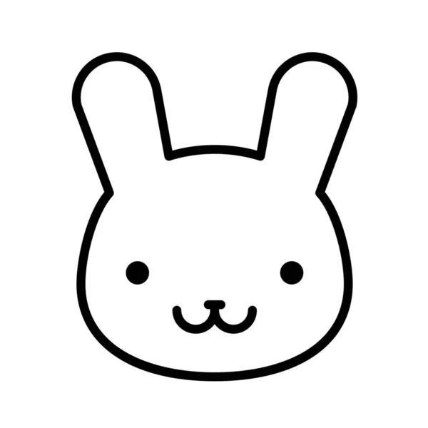 Иконка Кролика Животного Стиле Абрис — стоковый вектор
