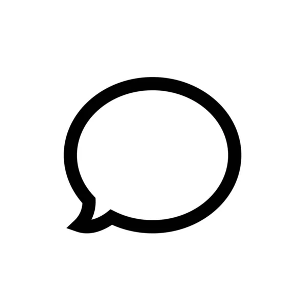 Bulle Chat Conversation Icône Dans Style Contour — Image vectorielle