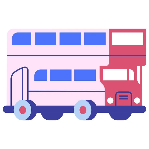 Bus Openbaar Vervoer Icoon Platte Stijl — Stockvector