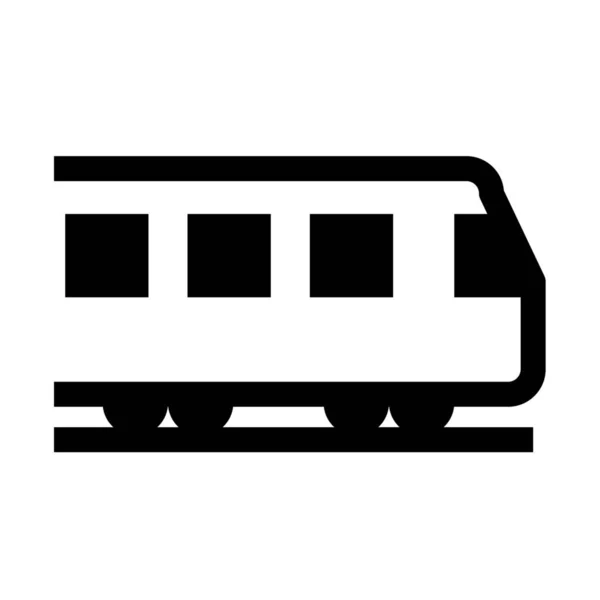 Metro Ícone Metrô Ferroviário Estilo Sólido — Vetor de Stock