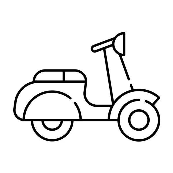 Outline Stilinde Doğrusal Motosiklet Simgesi — Stok Vektör