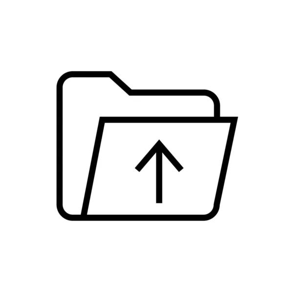 Folder Folderu Folderu Górę Ikona Stylu Zarys — Wektor stockowy