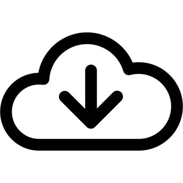 Cloud Computing Internet Icon Στυλ Περίγραμμα — Διανυσματικό Αρχείο