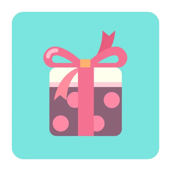 Regalos Celebración Icono Vacaciones Estilo Plano — Vector de stock