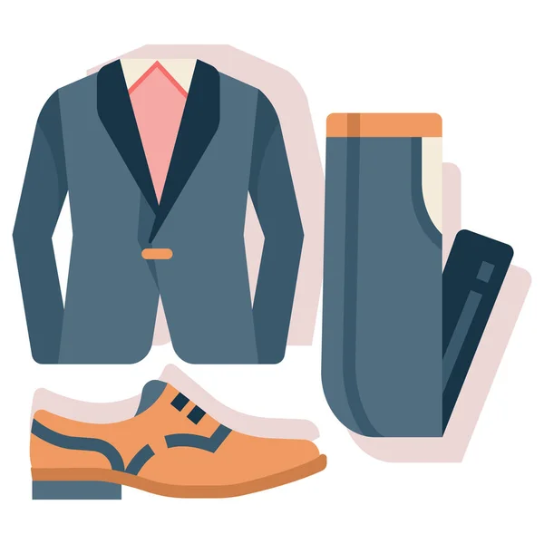 Clothes Costume Married Icon Flat Style — Stock Vector