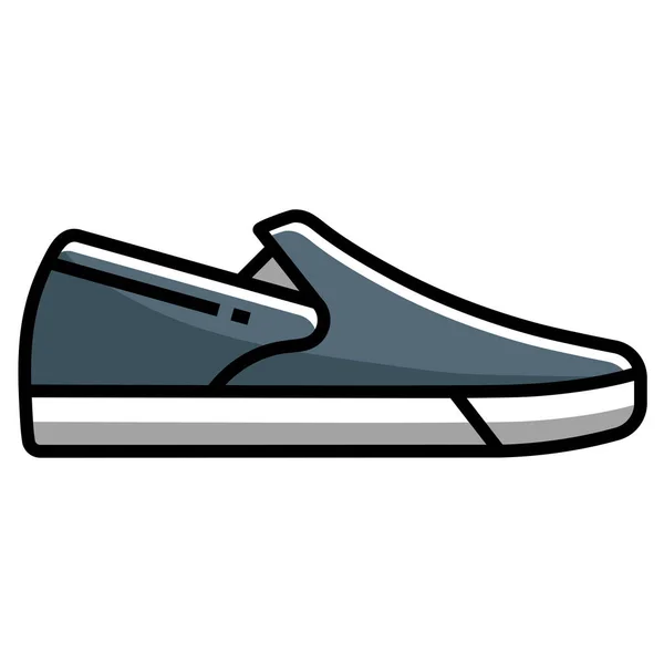 Πόδι Φοράει Loafer Loafer001 Εικονίδιο Γεμιστό Περίγραμμα Στυλ — Διανυσματικό Αρχείο