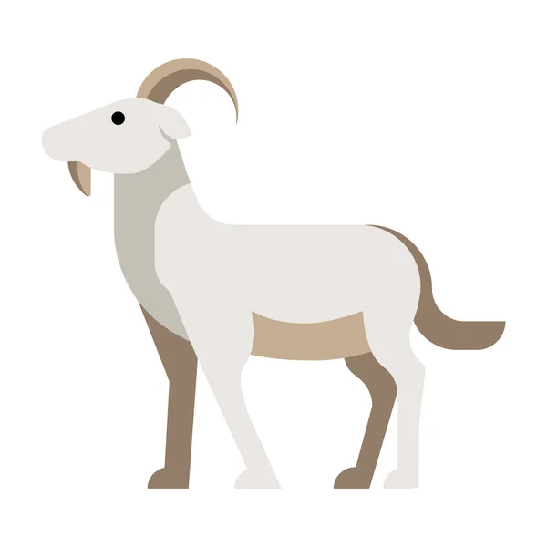 Animal Doméstico Granja Icono Estilo Plano — Vector de stock