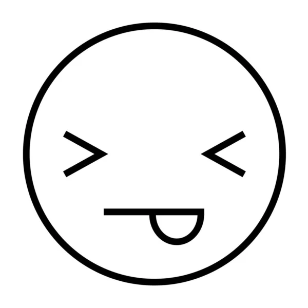 Emoticon Divertido Hiper Ícone Estilo Outline —  Vetores de Stock