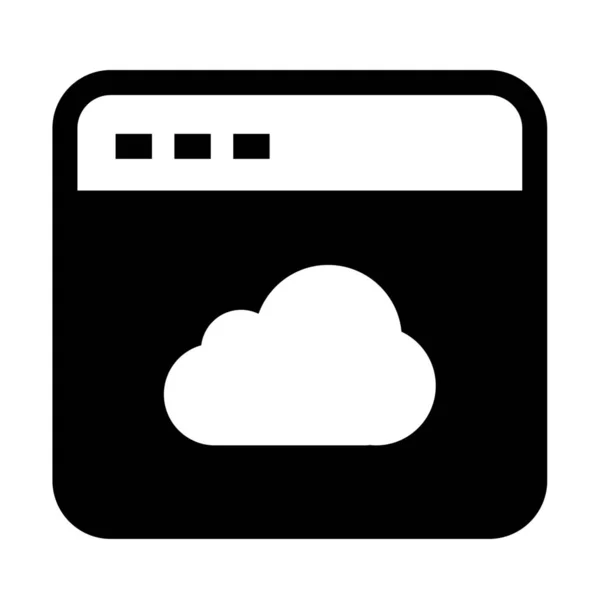 Cloud Cloud Pagina Cloudopslag Icoon Solid Stijl — Stockvector