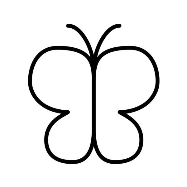 动物蝴蝶图标的轮廓风格 — 图库矢量图片