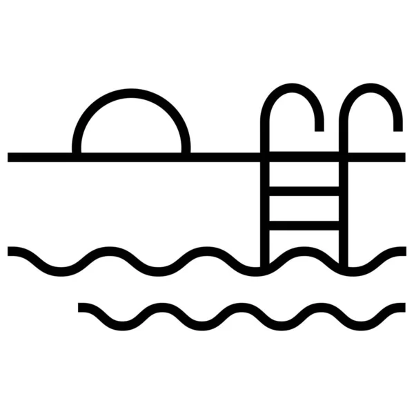 Иконка Отдыха Свежем Воздухе Стиле Outline — стоковый вектор