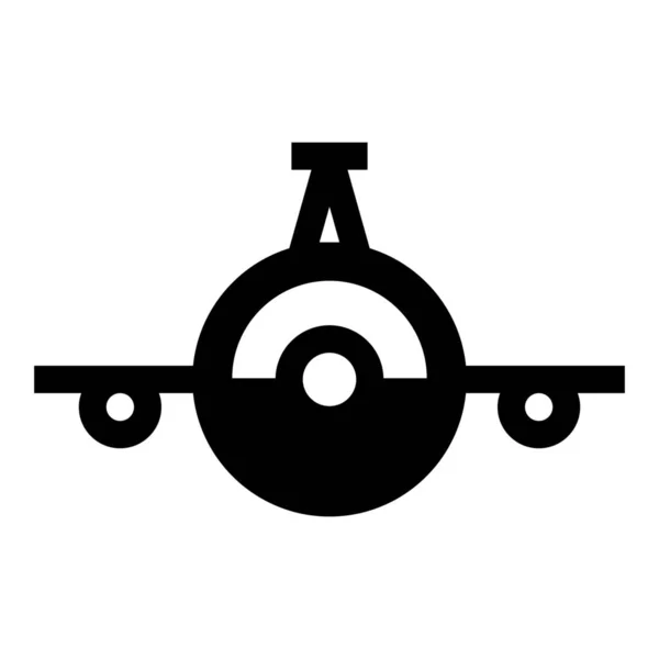 Ikona Lotu Samolotu Wersji Solid — Wektor stockowy