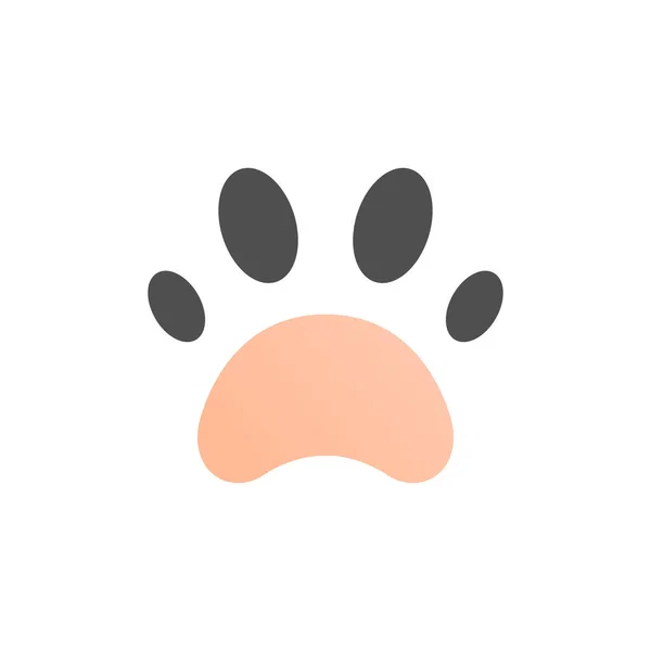 Animal Dog Foot Icon Flat Style — Stock Vector