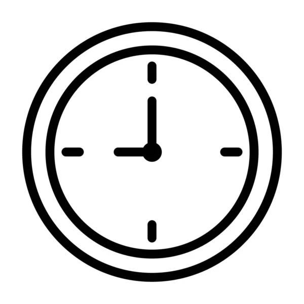 Reloj Hora Minuto Icono Estilo Esquema — Archivo Imágenes Vectoriales