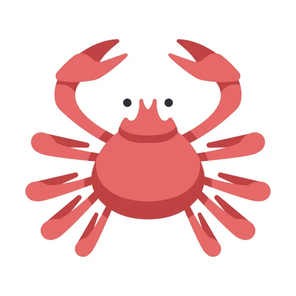 Crab Cuisine Japan Icon Flat Style — Stock Vector