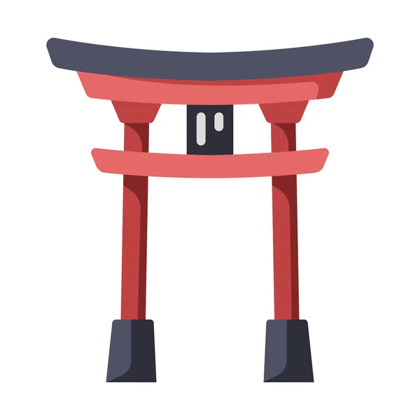 Hiroshima Japan Wahrzeichen Ikone Flachen Stil — Stockvektor