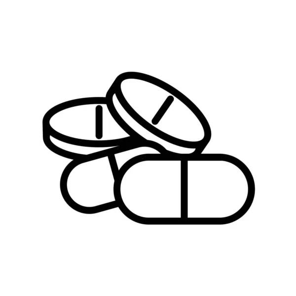 Capsule Drugs Hospital Icon Outline Style — Stock Vector