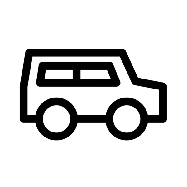 Αυτοκίνητο Suv Αυτοκίνητο Suvcar Εικονίδιο Στυλ Περίγραμμα — Διανυσματικό Αρχείο