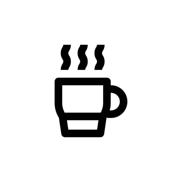 Иконка Кофе Брейк Кафе Стиле Outline — стоковый вектор