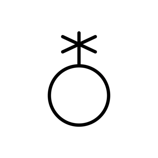 Gender Gender Queer Gender Symbol Ikona Stylu Zarys — Wektor stockowy