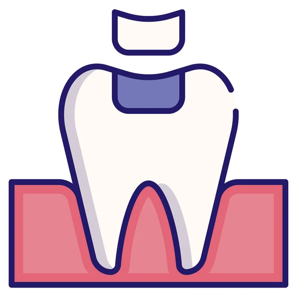 Dental Dental Fillings Dentistry Icon Filled Outline Style — Stock Vector