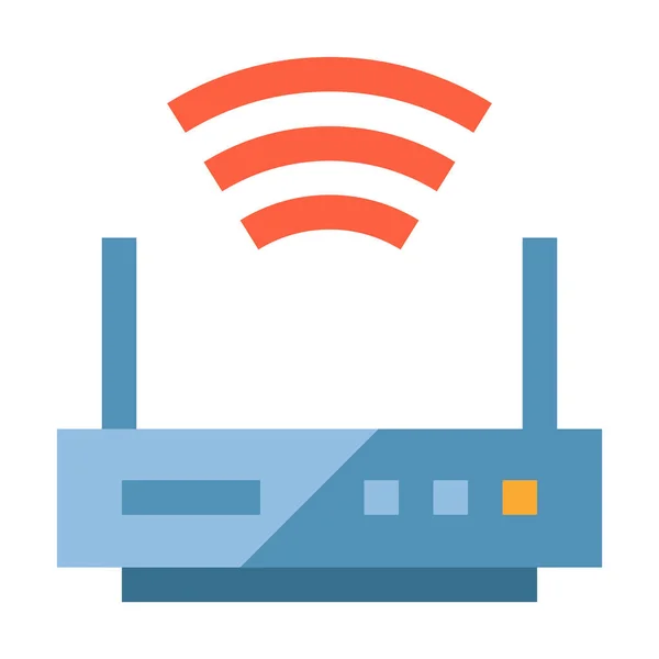 Internet Modem Icon Flat Style — 스톡 벡터