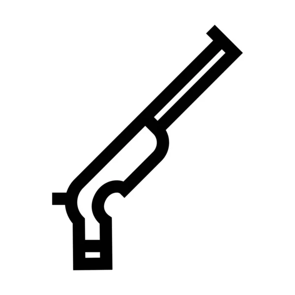 Pistola Caza Icono Del Rifle Caza Estilo Esquema — Archivo Imágenes Vectoriales