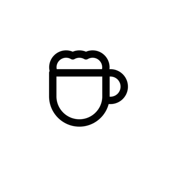 Иконка Чашки Кофе Кафе Стиле Outline — стоковый вектор