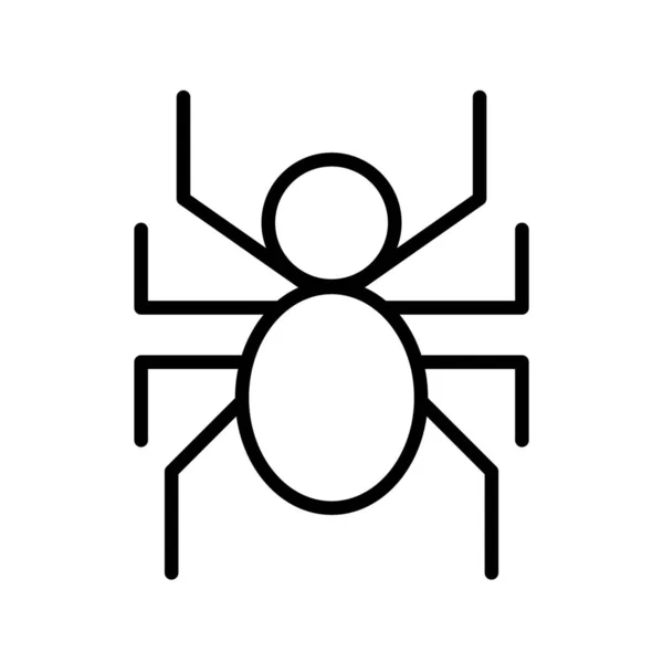 Bug Icône Insecte Halloween Dans Style Outline — Image vectorielle