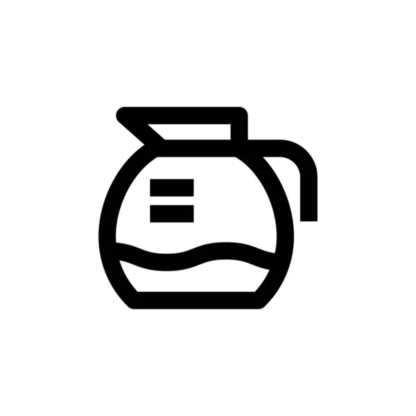 Cafe Coffee Coffee Jar Icon Outline Style — Stock Vector