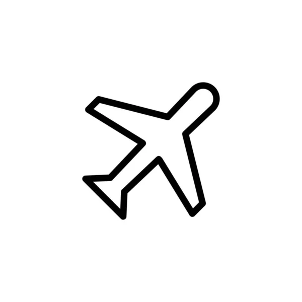 Icono Mosca Del Avión Aire Estilo Esquema — Vector de stock