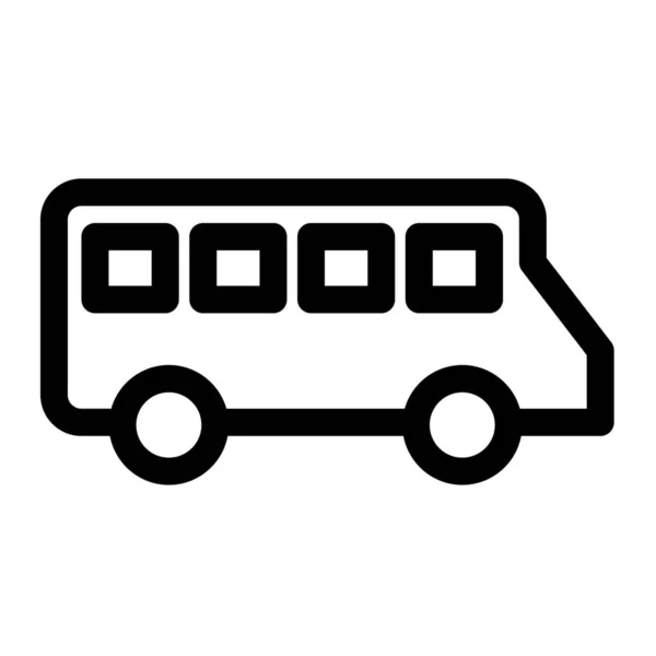 Bus Auto Schulbus Ikone Outline Stil — Stockvektor