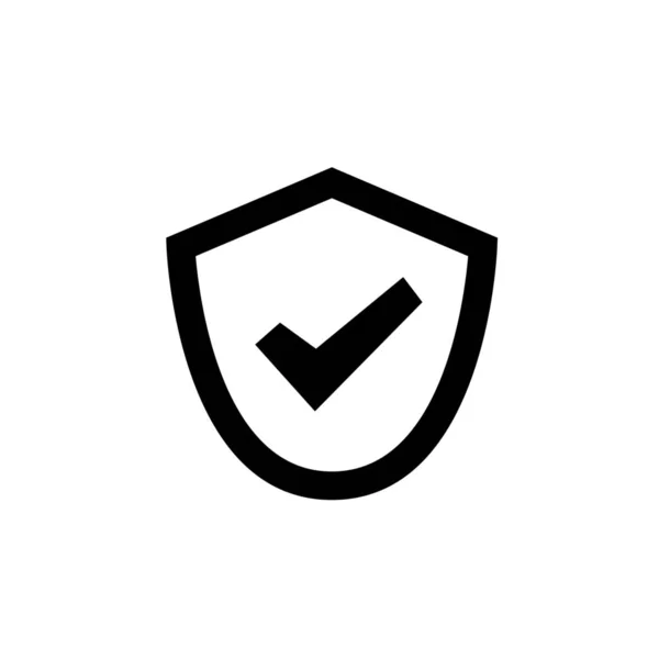 Defender Icono Protección Estilo Esquema — Vector de stock