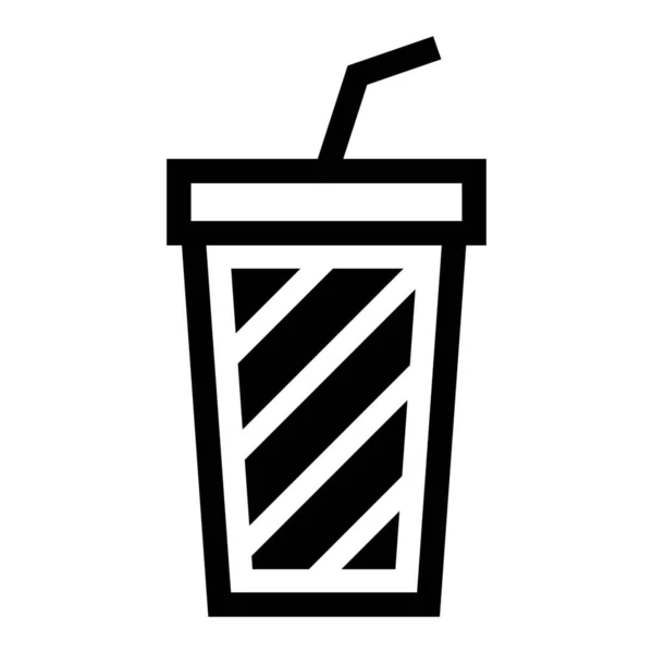 Bebida Bebida Cola Icono Estilo Del Esquema — Vector de stock