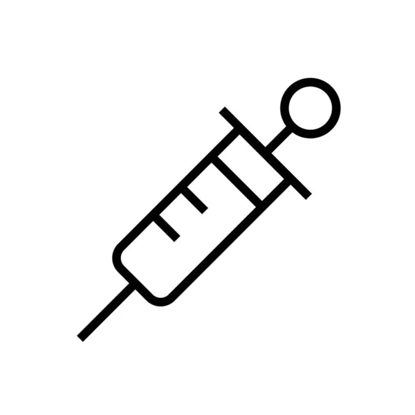 Ícone Medicina Médica Injeção Estilo Esboço —  Vetores de Stock