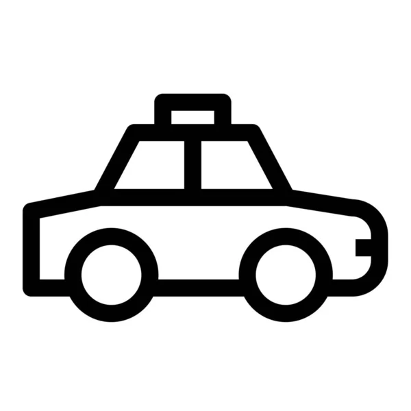 Taxi Coche Taxi Icono Estilo Esquema — Vector de stock